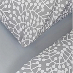 Постельное белье серого цвета с рисунком 200х220 см Blossom Essence варинант исполнения - 3 | Loft Concept в Ростове-на-Дону