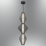 Подвесной светильник вертикальный с плетеным металлическим каркасом Metal Interweaving варинант исполнения - 1 | Loft Concept в Ростове-на-Дону