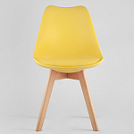 Стул с основой из пластика и мягким сиденьем Arvika Yellow варинант исполнения - 2 | Loft Concept в Ростове-на-Дону