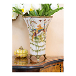 Ваза из фарфора с бронзовой стрекозой  Paradise Dragonfly варинант исполнения - 7 | Loft Concept в Ростове-на-Дону