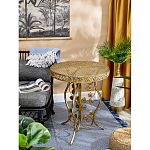 Столик приставной золотистый с орнаментом на столешнице Tanzania варинант исполнения - 4 | Loft Concept в Ростове-на-Дону