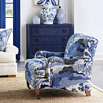 Кресло Trumann Club Chair Blue Landscape синий пейзаж варинант исполнения - 3 | Loft Concept в Ростове-на-Дону