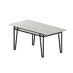 Стол обеденный с прямоугольной столешницей пыльного белого цвета на 4-х металлических ножках PAL ANCIENT WHITE варинант исполнения - 1 | Loft Concept в Ростове-на-Дону