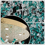 Люстра зеленая каскадная Green Light CascadeDroplet Chandelier варинант исполнения - 3 | Loft Concept в Ростове-на-Дону