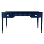 Письменный стол Elsa Dreams Blue Шпон дерево с двумя ящиками варинант исполнения - 5 | Loft Concept в Ростове-на-Дону