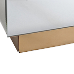 Столик журнальный зеркальный с золотым декором Gold Painted Mirror Table варинант исполнения - 3 | Loft Concept в Ростове-на-Дону