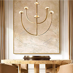 Люстрас 6-ю мраморными плафонами в форме купола Light Warm Light варинант исполнения - 3 | Loft Concept в Ростове-на-Дону