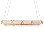 Люстра прямоугольная с текстурным природным рисунком IceFlame варинант исполнения - 4 | Loft Concept в Ростове-на-Дону