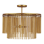 Потолочный светильник двухъярусный золотого цвета Metal Tentacles варинант исполнения - 3 | Loft Concept в Ростове-на-Дону