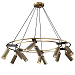 Люстра круглая с медными фактурными плафонами Trustworthiness варинант исполнения - 1 | Loft Concept в Ростове-на-Дону