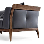 Кресло большое c каркасом из массива дерева Walnut Armchair варинант исполнения - 1 | Loft Concept в Ростове-на-Дону