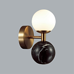 Бра с шарообразным матовым плафоном и шаром из камня на металлическом основании Orb Essence варинант исполнения - 8 | Loft Concept в Ростове-на-Дону