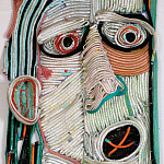 Арт-Объект плетеный из нитей большой портрет Joana Schneider  варинант исполнения - 2 | Loft Concept в Ростове-на-Дону