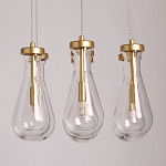 Люстра с 7-ю прозрачными плафонами из стекла в форме капли Lucid Rain  варинант исполнения - 6 | Loft Concept в Ростове-на-Дону