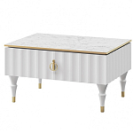 Стол журнальный белый с ящиком Expanses of Beauty варинант исполнения - 1 | Loft Concept в Ростове-на-Дону