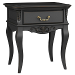 Тумба прикроватная черная из массива бука в стиле прованс Black Provence варинант исполнения - 1 | Loft Concept в Ростове-на-Дону