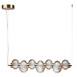 Подвесной светильник линейный с 7-ю рифлеными стеклянными шарами Marcelh Light варинант исполнения - 2 | Loft Concept в Ростове-на-Дону