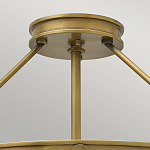 Потолочный светильник цвета латунь с плоским круглым плафоном Hinkley варинант исполнения - 3 | Loft Concept в Ростове-на-Дону