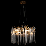 Люстра подвесная круглая в виде ветвей деревьев бронзового цвета с прозрачными подвесками-каплями Droplet Chandelier варинант исполнения - 4 | Loft Concept в Ростове-на-Дону