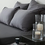 Постельное белье однотонное из сатина темно-серого цвета Eden Line варинант исполнения - 3 | Loft Concept в Ростове-на-Дону