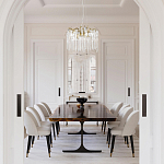 Люстра подвесная круглая в виде ветвей деревьев бронзового цвета с прозрачными подвесками-каплями Droplet Chandelier варинант исполнения - 7 | Loft Concept в Ростове-на-Дону