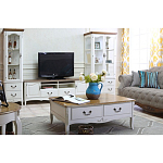 Узкая стеклянная витрина с двумя ящиками Montmartre Provence Showcase варинант исполнения - 3 | Loft Concept в Ростове-на-Дону