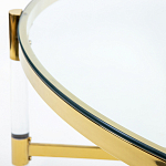 Кофейный столик со столешницей из стекла Crossy варинант исполнения - 5 | Loft Concept в Ростове-на-Дону