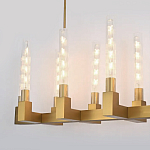 Люстра CANELLE Linear Chandelier 12 Modern Brass варинант исполнения - 1 | Loft Concept в Ростове-на-Дону