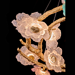 Люстра круглая на золотом каркасе с цветочным декором Miscellaneous herbs варинант исполнения - 5 | Loft Concept в Ростове-на-Дону