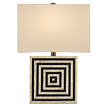 Настольная лампа с квадратным основанием и прямоугольным абажуром Neat Lines варинант исполнения - 3 | Loft Concept в Ростове-на-Дону