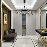 Люстра круглая с 9-ю цилиндрическими плафонами на магнитном креплении Bronze Concert варинант исполнения - 6 | Loft Concept в Ростове-на-Дону