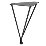 Стол журнальный c коричневой круглой столешницей на трех металлических ножках Charm Coffee Table варинант исполнения - 5 | Loft Concept в Ростове-на-Дону