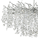 Линейная люстра с хрустальными подвесками на металлических ветках Fairytree Light Silver Linear Chandelier 18 варинант исполнения - 3 | Loft Concept в Ростове-на-Дону