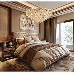 Люстра каскадная с подвесками в форме колец Galaxy of Light варинант исполнения - 9 | Loft Concept в Ростове-на-Дону