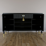 Комод-буфет Elsa Dreams Black с открытыми полками   варинант исполнения - 3 | Loft Concept в Ростове-на-Дону