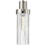 Подвесной светильник с стеклянным ребристым цилиндрическим плафоном Steps варинант исполнения - 3 | Loft Concept в Ростове-на-Дону