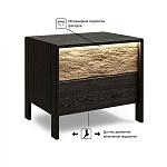 Тумба 2 ящика с подсветкой на рельефном фасаде Warm Industrial варинант исполнения - 10 | Loft Concept в Ростове-на-Дону