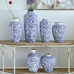 Ваза с синим цветочным узором Blue & White Ornament  варинант исполнения - 3 | Loft Concept в Ростове-на-Дону