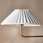 Люстра линейная с 2-мя белыми плиссированными тканевыми абажурами Combination варинант исполнения - 3 | Loft Concept в Ростове-на-Дону