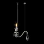 Подвесной светильник стеклянный в виде канделябра Curved Glass Chandelier варинант исполнения - 2 | Loft Concept в Ростове-на-Дону