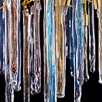 Люстра на подвесе с каркасом из металла и цветными подвесками из стекла Droplet Chandelier варинант исполнения - 2 | Loft Concept в Ростове-на-Дону
