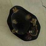 Подставка из эпоксидной смолы с цветами черная Epoxy Resin Flowers Black варинант исполнения - 2 | Loft Concept в Ростове-на-Дону