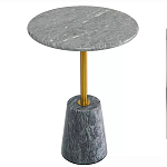 Кофейный столик круглый из мрамора серый Reliable Foundation варинант исполнения - 2 | Loft Concept в Ростове-на-Дону