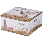 Чайная пара из фарфора с изображением утки и лисы 300 мл Hunting Porcelain Collection варинант исполнения - 3 | Loft Concept в Ростове-на-Дону