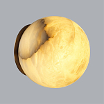 Настенно-потолочный светильник с плафоном в форме шара из алебастра Cryptocrystalline Stone варинант исполнения - 9 | Loft Concept в Ростове-на-Дону