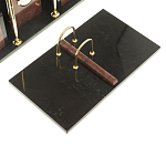 Настольный письменный набор из лемезита и змеевика с часами Royal Accessory варинант исполнения - 3 | Loft Concept в Ростове-на-Дону