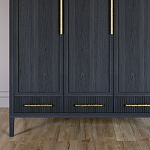 Большой Шкаф Primo Черный дуб с 3 дверьми и 3 выдвижными ящиками варинант исполнения - 2 | Loft Concept в Ростове-на-Дону