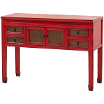Деревянная консоль в китайском стиле с ящиками и дверцами красная Chinese Console Table варинант исполнения - 2 | Loft Concept в Ростове-на-Дону