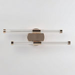 Бра с круглым основанием золотого цвета и двумя вертикальными плафонами Hex Scaffold варинант исполнения - 3 | Loft Concept в Ростове-на-Дону