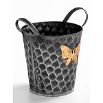 Железное кашпо Gold butterfly design варинант исполнения - 3 | Loft Concept в Ростове-на-Дону